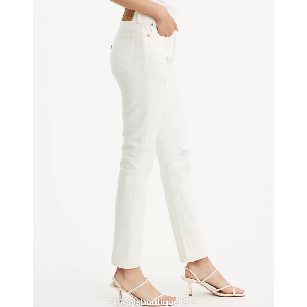NWT Levi’s 501 Skinny White Jeans Size 26 X 28 - Picture 4 of 14